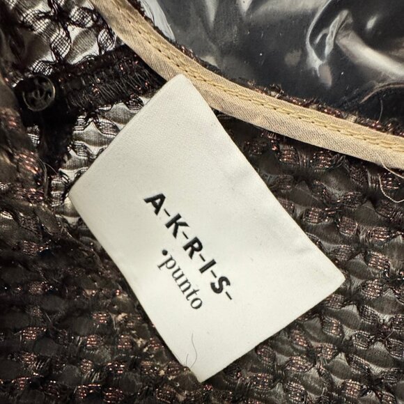 NWT Akris Punto Metallic 3D Organzino Midi Dress Size 14 - Picture 4 of 10
